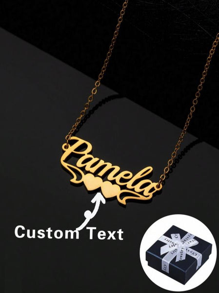 Fashionable Heart Shaped Letter Custom Necklace