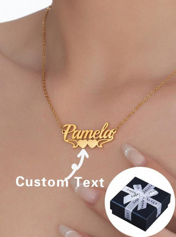 Fashionable Heart Shaped Letter Custom Necklace