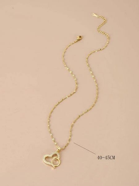 Sparkling Heart Pendant Necklace