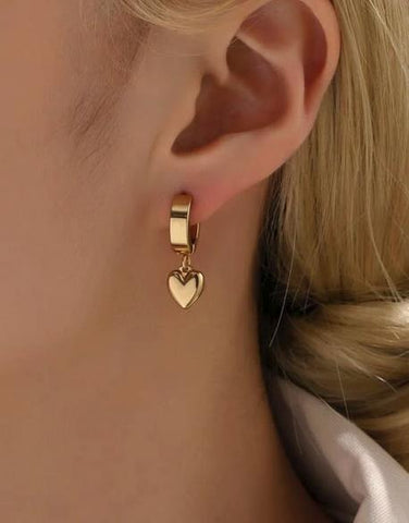 Sparkling Classic Versatile High-End Heart & Peach Heart Shaped Earrings