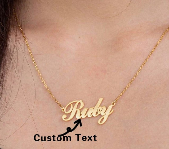 Personalized Name Necklace For Women, Gold Color, Non-Fading