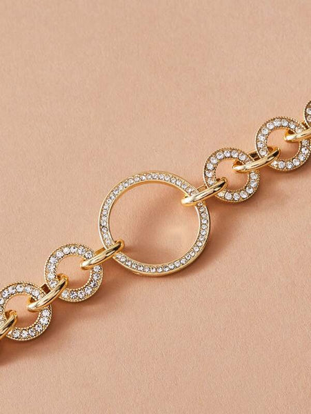 Sparkling Rhinestone Decor Chain Bracelet