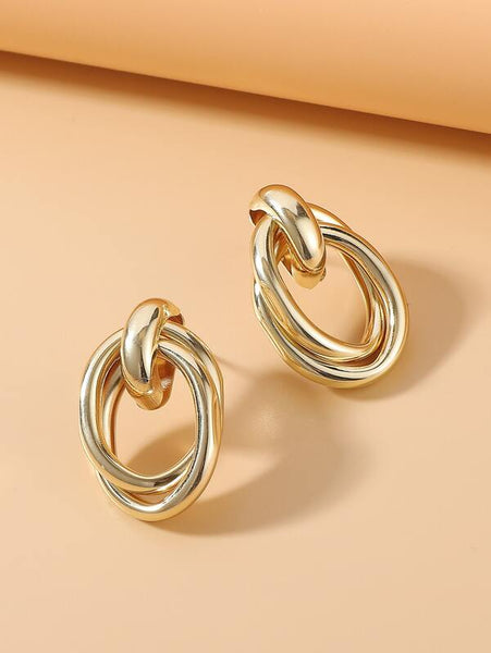 Sparkling Style Geo Drop Earrings