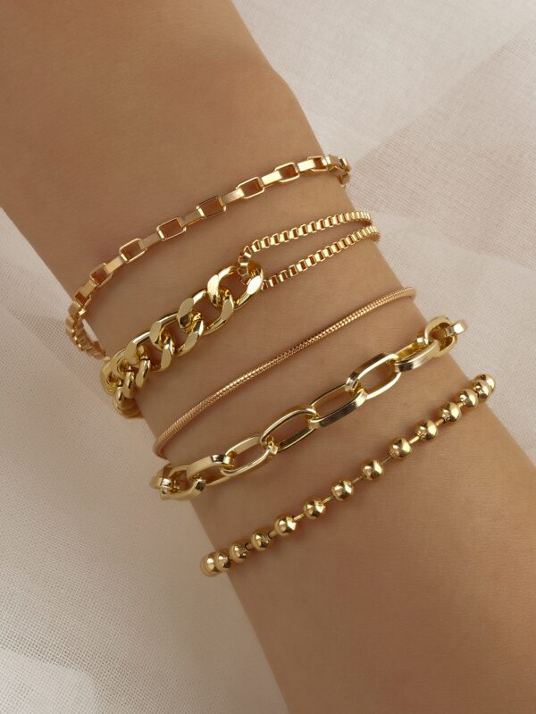 Sparkling 5pcs Simple Bracelet