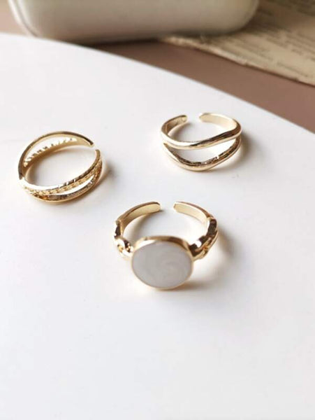 Sparkling 3pcs Simple Ring