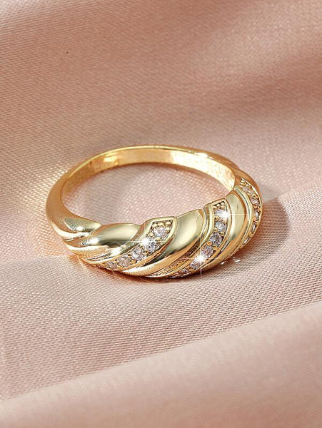 Sparkling Chic Zircon Decor Ring