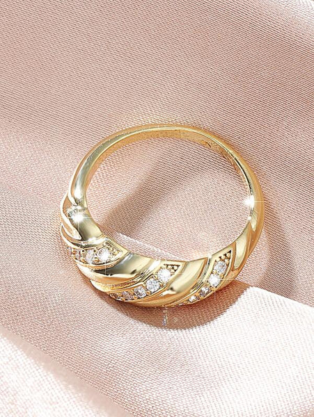 Sparkling Chic Zircon Decor Ring