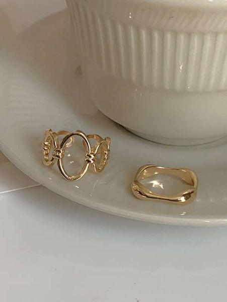 Sparkling 2pcs Ring