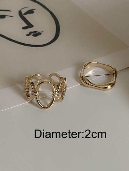 Sparkling 2pcs Ring