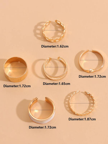 Sparkling 6pcs Stylist Ring