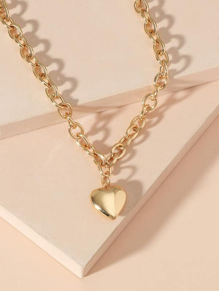 Sparkling Charm Heart Necklace