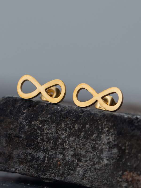 Sparkling infinity Design Stud Earrings