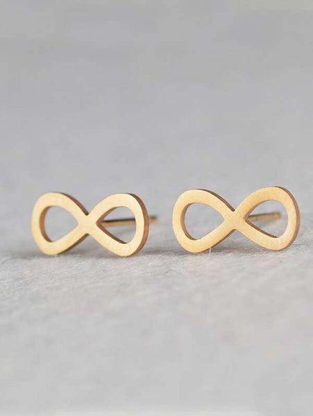 Sparkling infinity Design Stud Earrings