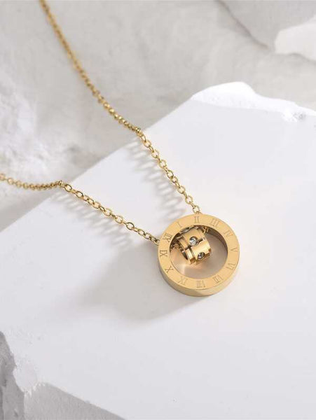 Sparkling Round Charm Necklace