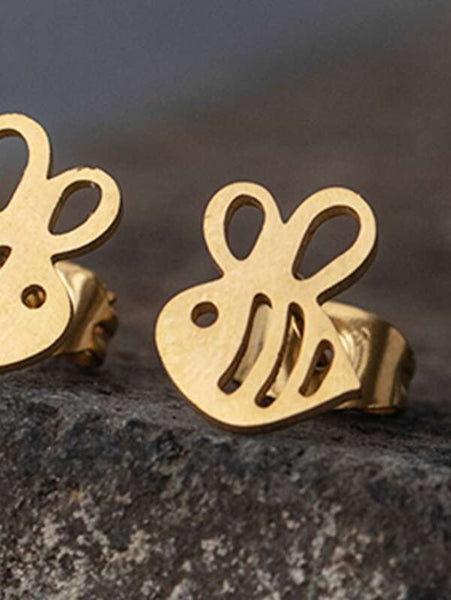 Sparkling Bee Stud Earrings