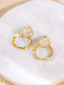 Sparkling Geo Drop Earrings