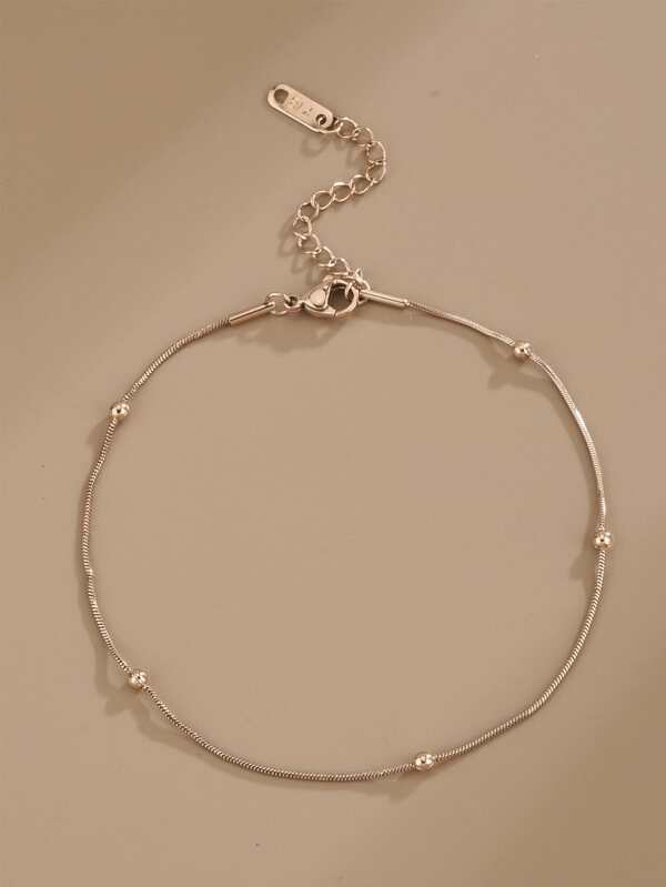 Sparkling Simple Stainless Steel Anklet