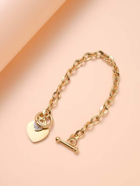 Sparkling Heart Charm Bracelet.