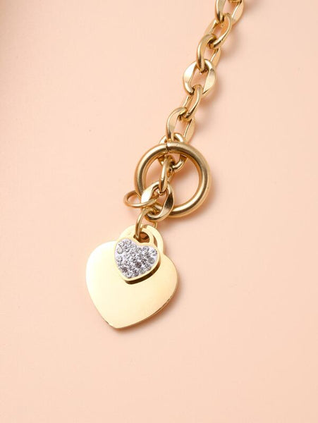 Sparkling Heart Charm Bracelet.