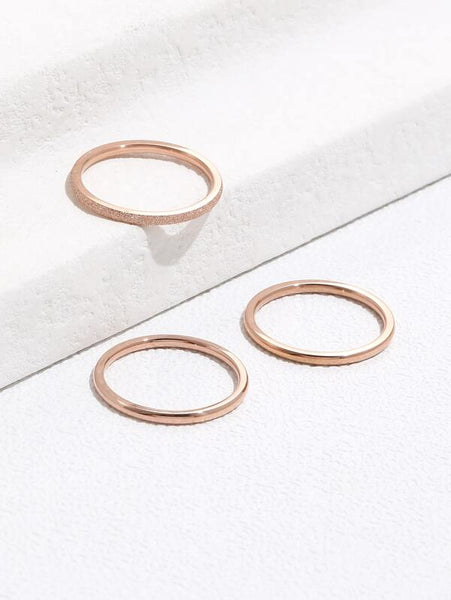 Sparkling 3pcs Simple Ring