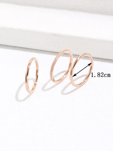 Sparkling 3pcs Simple Ring