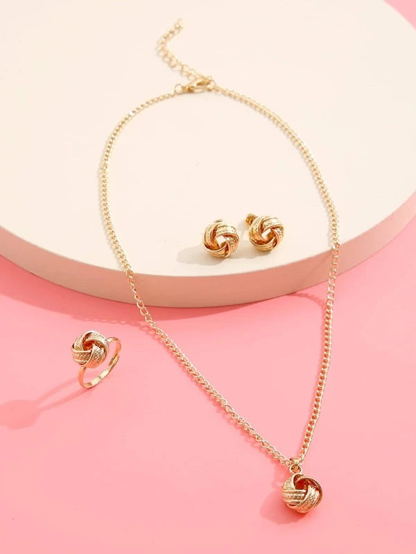 4pcs Ball Style Jewelry Set