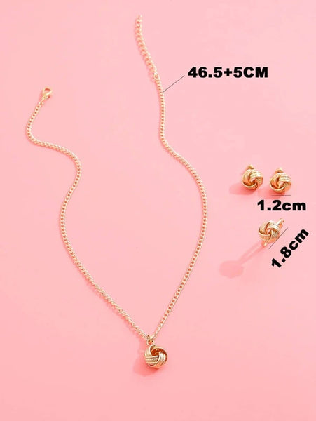 4pcs Ball Style Jewelry Set