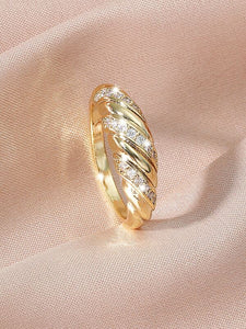 Sparkling Chic Zircon Decor Ring