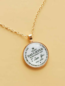 Sparkling Girls Round Charm Necklace