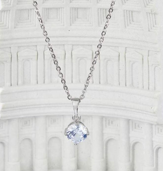 Sparkling Zircon Pendant Necklace