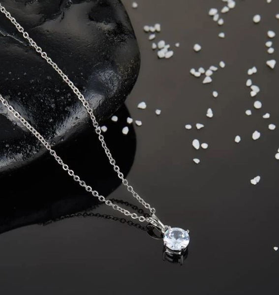 Sparkling Zircon Pendant Necklace